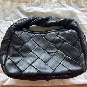 Massimo Dutti bag - Black Woven Leather Bag